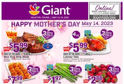 Giant Food (DE, MD, VA) Weekly Ad Flyer Specials May 12 to May 18, 2023