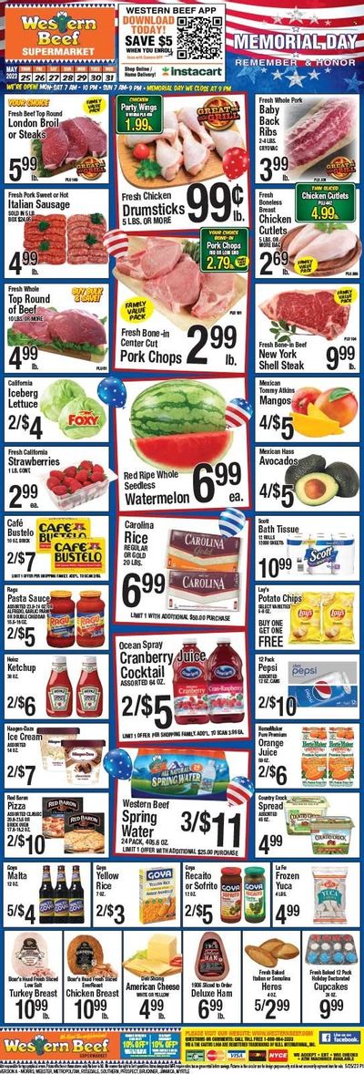 Western Beef (FL, NY) Weekly Ad Flyer Specials May 25 to May 31, 2023