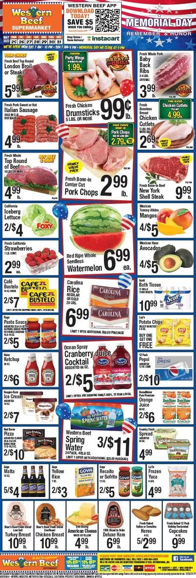 Western Beef (FL, NY) Weekly Ad Flyer Specials May 25 to May 31, 2023