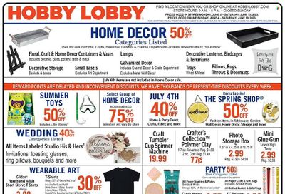 Hobby Lobby Weekly Ad Flyer Specials June 4 to June 10, 2023 Hobby Lobby Weekly Ad Flyer Specials June 4 to June 10, 2023