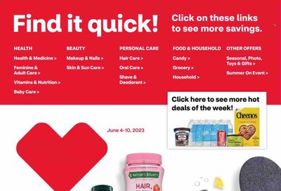 CVS Pharmacy Weekly Ad Flyer Specials June 4 to June 10, 2023 CVS Pharmacy Weekly Ad Flyer Specials June 4 to June 10, 2023