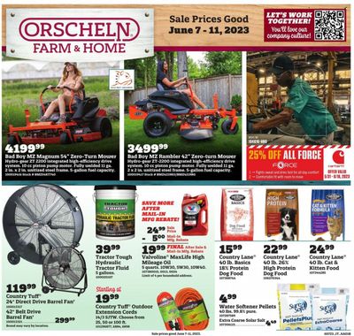 Orscheln Farm and Home (IA, IN, KS, MO, NE, OK) Weekly Ad Flyer Specials June 7 to June 11, 2023