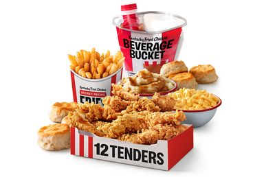 Enjoy a Free Beverage Bucket with the Online Purchase of a 12 Piece Tenders or Chicken Meal