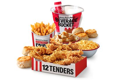 Enjoy a Free Beverage Bucket with the Online Purchase of a 12 Piece Tenders or Chicken Meal