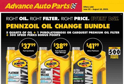 Advance Auto Parts Weekly Ad Flyer Specials June 22 to August 16, 2023