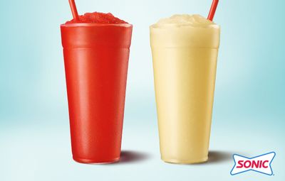 The Tropical Colada Slush and Polynesian Punch Slush Land at Sonic Drive-in