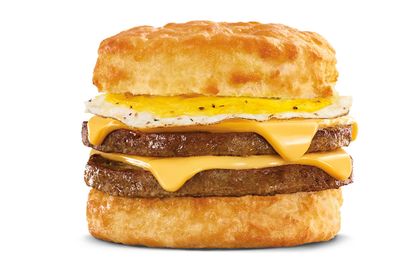 Hardee’s Features their Super Sausage Biscuit with a Fried Egg for a Limited Time