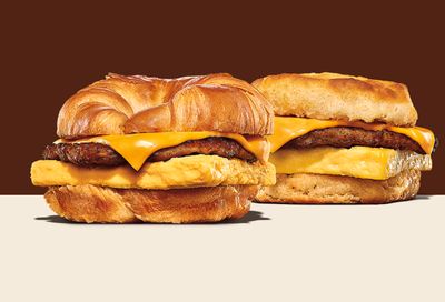 Burger King Offers a 2 for $5 Deal Online and In-app on their Sausage, Egg & Cheese Croissan'wich and Biscuits