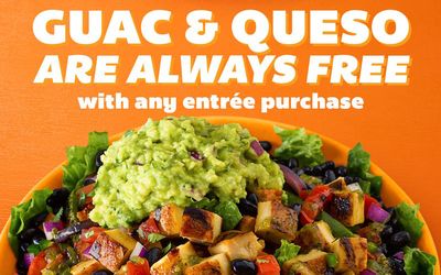 Enjoy Free Guacamole and Queso at QDOBA Mexican Eats with an Entree Purchase