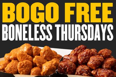 Save with BOGO Boneless Wings on Thursdays at Buffalo Wild Wings