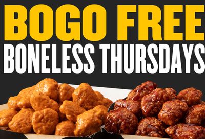 Save with BOGO Boneless Wings on Thursdays at Buffalo Wild Wings