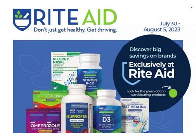 RITE AID Weekly Ad Flyer Specials July 30 to August 5, 2023