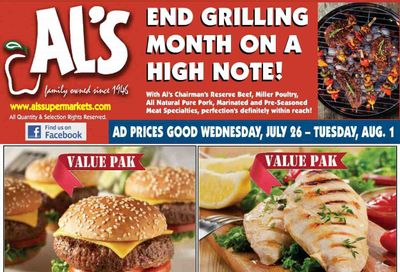 Al's Supermarket (IN) Weekly Ad Flyer Specials July 26 to August 1, 2023