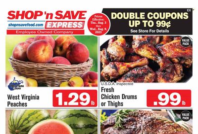 Shop ‘n Save Express (MD, PA, WV) Weekly Ad Flyer Specials August 3 to August 9, 2023