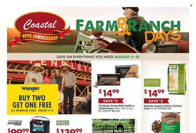 Coastal Farm & Ranch Weekly Ad Flyer Specials August 2 to August 15, 2023