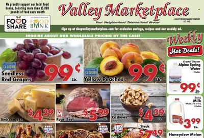 Valley Marketplace (CA) Weekly Ad Flyer Specials August 9 to August 15, 2023