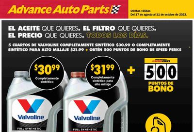 Advance Auto Parts Weekly Ad Flyer Specials August 17 to October 11, 2023