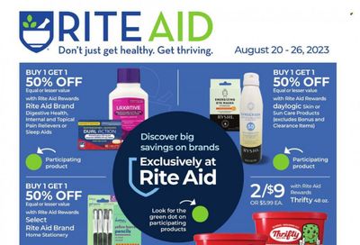 RITE AID Weekly Ad Flyer Specials August 20 to August 26, 2023