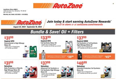 Autozone Weekly Ad Flyer Specials August 22 to September 18, 2023