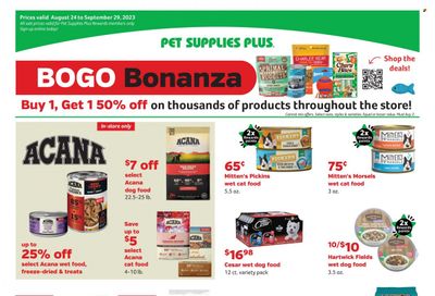 Pet Supplies Plus Weekly Ad Flyer Specials August 24 to September 29, 2023