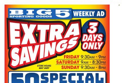Big 5 (AZ, CA, CO, ID, NM, OR, UT, WA) Weekly Ad Flyer Specials August 25 to August 27, 2023