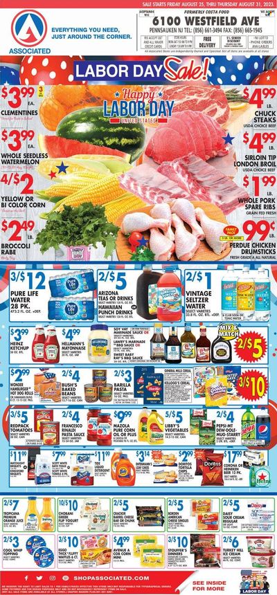 Associated Supermarkets (NY) Weekly Ad Flyer Specials August 25 to August 31, 2023