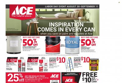 ACE Hardware Weekly Ad Flyer Specials August 30 to September 11, 2023