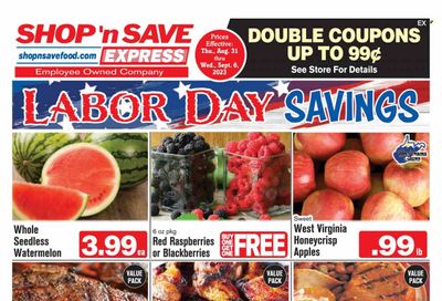 Shop ‘n Save Express (MD, PA, WV) Weekly Ad Flyer Specials August 31 to September 6, 2023