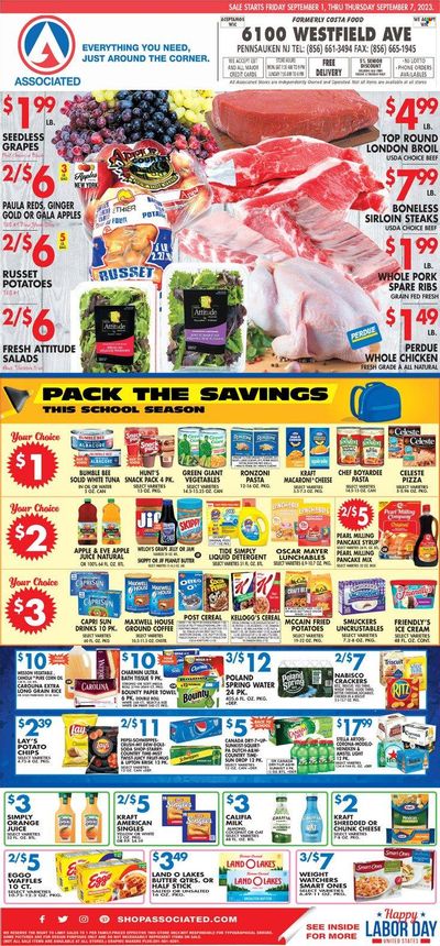 Associated Supermarkets (NY) Weekly Ad Flyer Specials September 1 to September 7, 2023