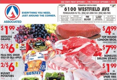 Associated Supermarkets (NY) Weekly Ad Flyer Specials September 1 to September 7, 2023