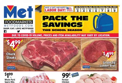 Met Foodmarkets Weekly Ad Flyer Specials September 3 to September 9, 2023