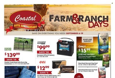 Coastal Farm & Ranch Weekly Ad Flyer Specials September 6 to September 19, 2023