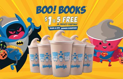 $1 Boo! Books with 5 Free Jr. Frosty Coupons are Back at Wendy’s Through to Halloween 2023