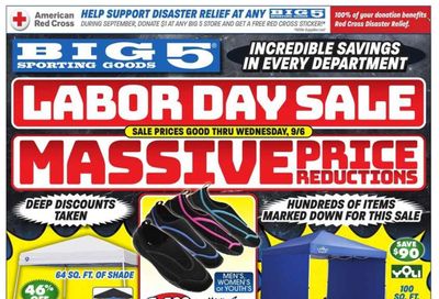 Big 5 (AZ, CA, CO, ID, NM, OR, UT, WA) Weekly Ad Flyer Specials September 5 to September 6, 2023