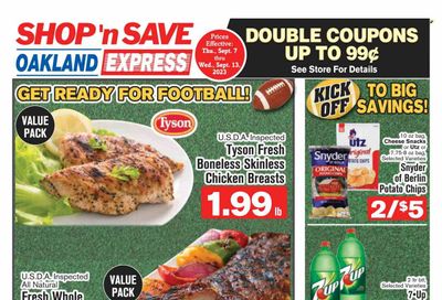 Shop ‘n Save Express (MD, PA, WV) Weekly Ad Flyer Specials September 7 to September 13, 2023