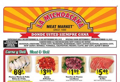 La Michoacana Meat Market (TX) Weekly Ad Flyer Specials September 6 to September 19, 2023