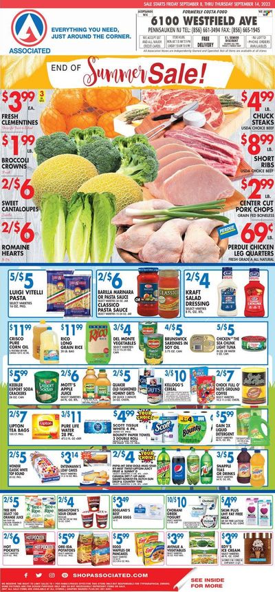 Associated Supermarkets (NY) Weekly Ad Flyer Specials September 8 to September 14, 2023