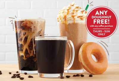 Get a Free Krispy Kreme Doughnut When You Buy a Coffee Through to September 17