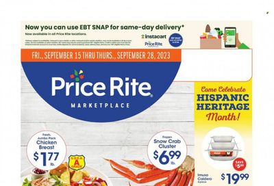 Price Rite (CT, MA, MD, NH, NJ, NY, PA, RI) Weekly Ad Flyer Specials September 15 to September 28, 2023