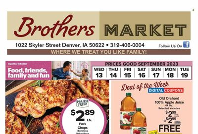 Brothers Market (IA, KS, MO) Weekly Ad Flyer Specials September 13 to September 19, 2023