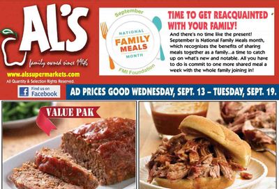 Al's Supermarket (IN) Weekly Ad Flyer Specials September 13 to September 19, 2023