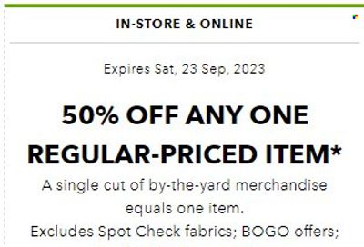 JOANN Weekly Ad Flyer Specials September 15 to October 14, 2023
