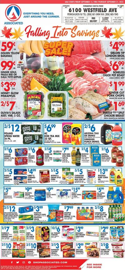 Associated Supermarkets (NY) Weekly Ad Flyer Specials September 15 to September 21, 2023