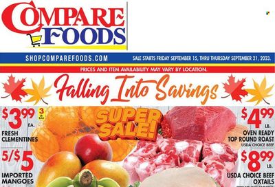 Compare Foods (CT, MD, NC, NJ, NY, RI) Weekly Ad Flyer Specials September 15 to September 21, 2023
