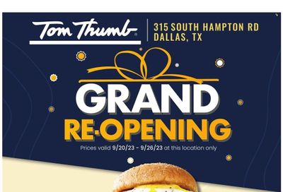 Tom Thumb (TX) Weekly Ad Flyer Specials September 20 to September 26, 2023