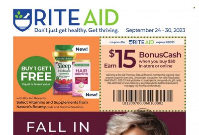 RITE AID Weekly Ad Flyer Specials September 24 to September 30, 2023 RITE AID Weekly Ad Flyer Specials September 24 to September 30, 2023