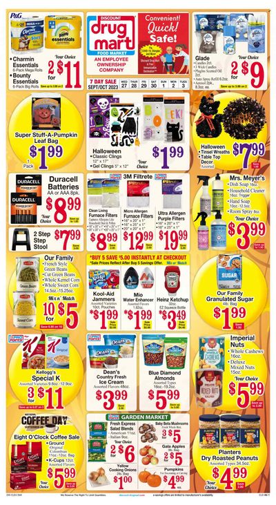 Discount Drug Mart (OH) Weekly Ad Flyer Specials September 27 to October 3, 2023