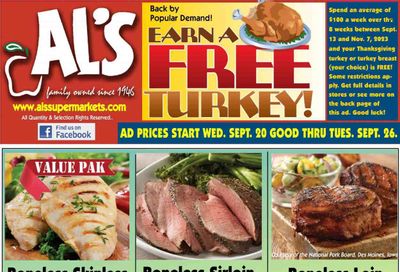 Al's Supermarket (IN) Weekly Ad Flyer Specials September 20 to September 26, 2023