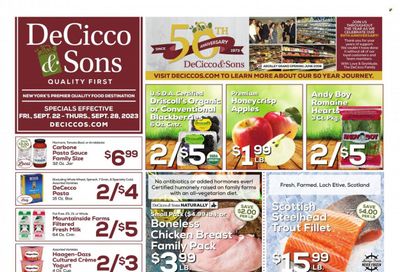 DeCicco & Sons (NY) Weekly Ad Flyer Specials September 22 to September 28, 2023