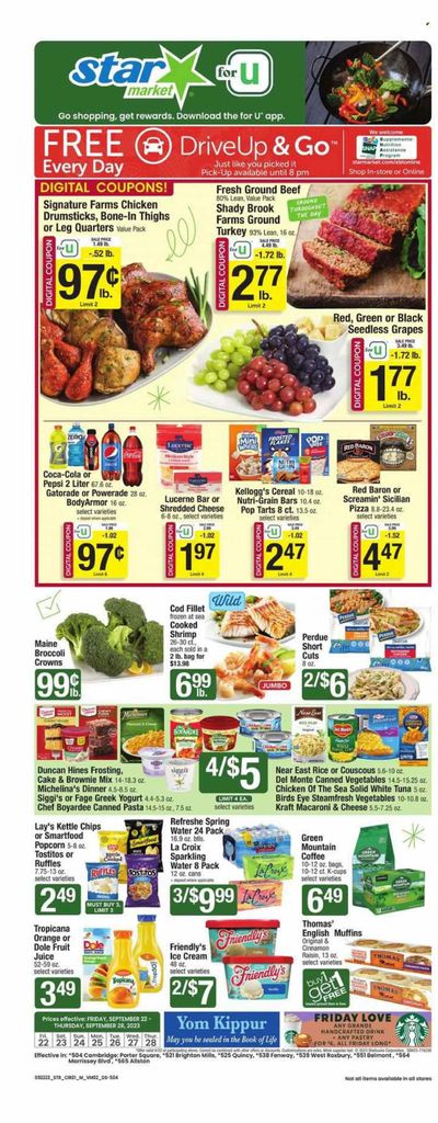 Star Market Weekly Ad Flyer Specials September 22 to September 28, 2023